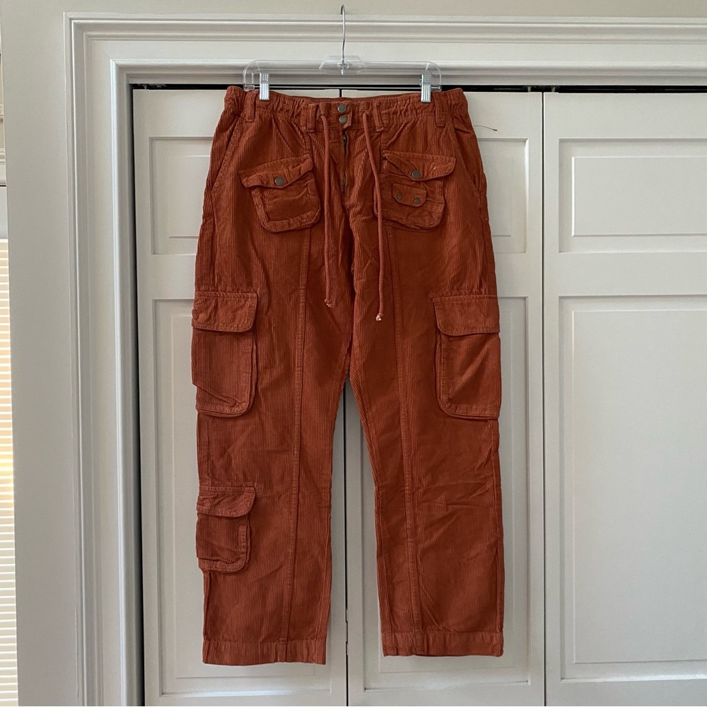 Free People Tahiti Corduroy Cords Cargo Pants | Size Large - Picture 4 of 9